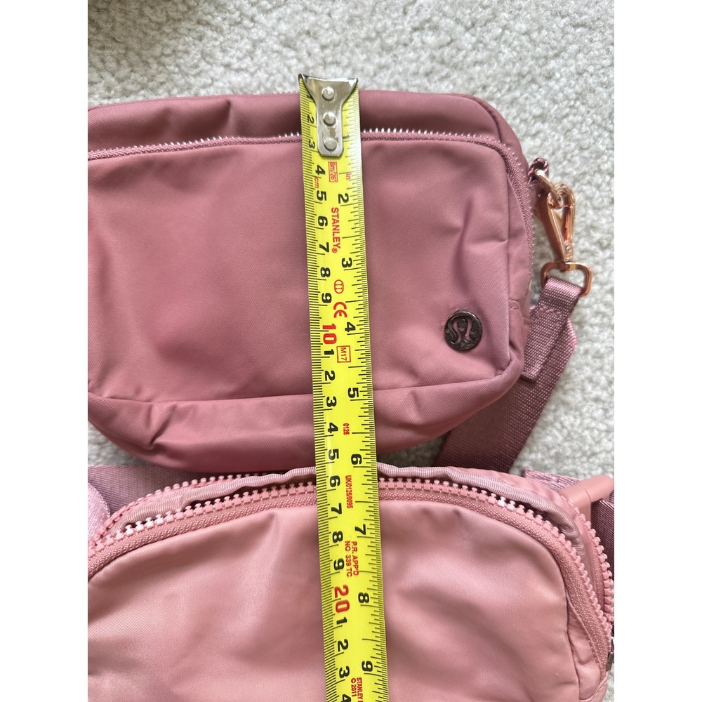 Lululemon Belt Crossbody Bag Lot of 2 Pink Rose Adjustable Strap 1L - Picture 7 of 9